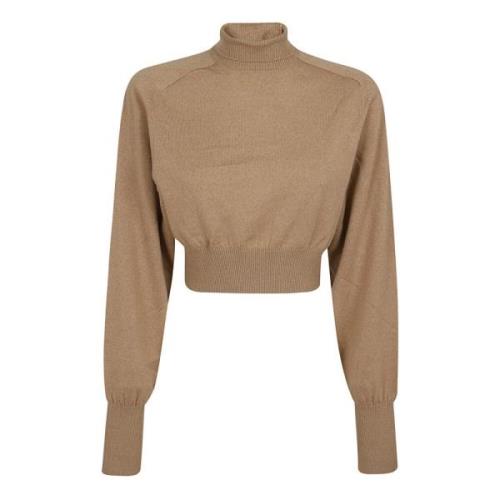 Max Mara Brun Turtleneck Tröja Aw24 Brown, Dam