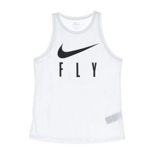 Nike Swoosh Fly Tank Top Vit White, Dam