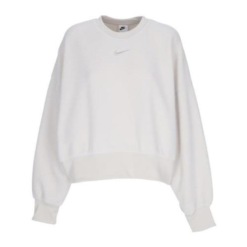 Nike Plush Mod Crop Crewneck Sweatshirt Gray, Dam