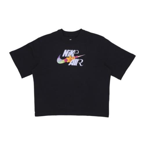 Nike Svart Boxy Tee Sportkläder Logo T-shirt Black, Dam