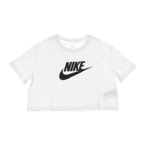 Nike Crop Icon Tee Kort T-shirt Vit/svart White, Dam