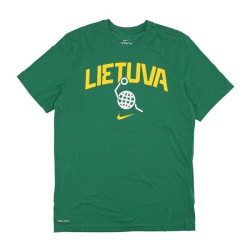 Nike 2024 Basket Tee Litauen Grön Green, Herr