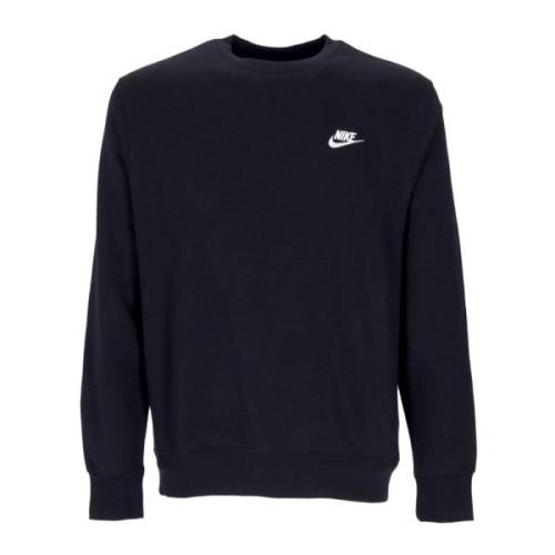 Nike Svart/Vit Crewneck Sweatshirt Micro-Ribbed Black, Herr