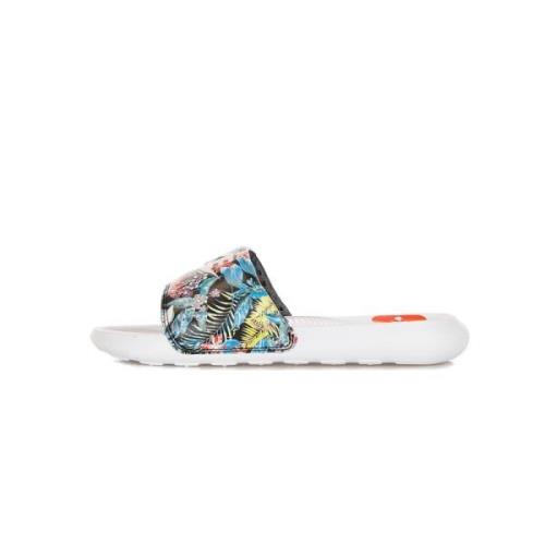 Nike Tryckta Slide Tofflor Svart/Vit Multicolor, Dam