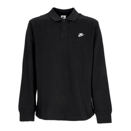 Nike Långärmad Polo Club Svart/Vit Black, Herr