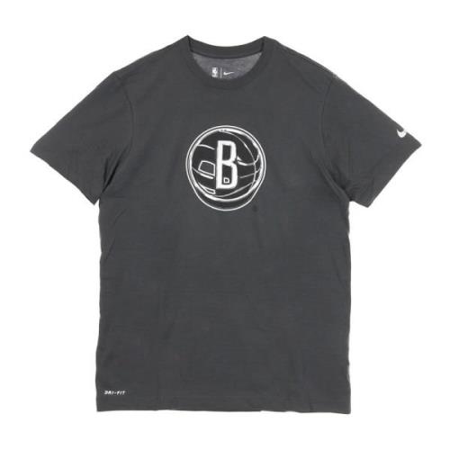 Nike Brooklyn Nets Logo Tee Dry-Fit Gray, Herr