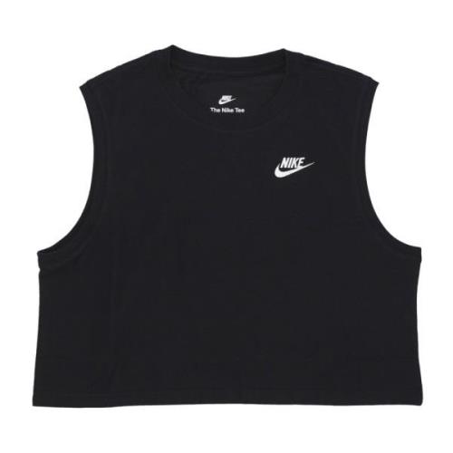 Nike Sportswear Club Crop Tee Svart/Vit Black, Dam