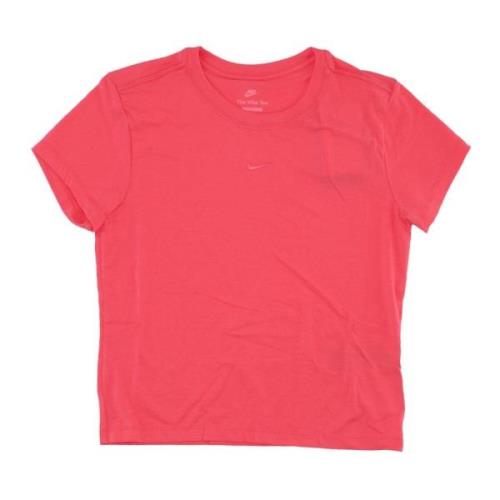 Nike Chill Knit Crop Tee i Rosa Pink, Dam