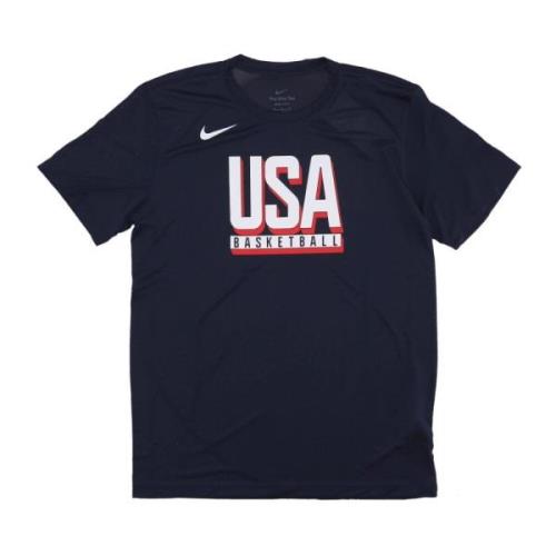 Nike USA Basketball Tee Obsidian Celebration Blue, Herr