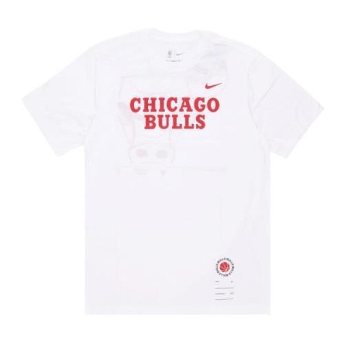 Nike Chicago Bulls Tee Essential White White, Herr