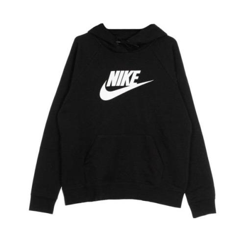 Nike Svart/Vit Hoodie med Känguruficka Black, Dam