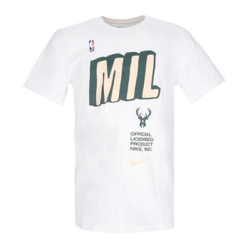 Nike Milwaukee Bucks NBA Tee White, Herr