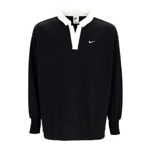 Nike Essentials Långärmad Polo Svart/Vit Black, Dam