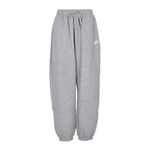 Nike Fleece Tracksuit Byxor Mid-rise Oversized Gray, Dam