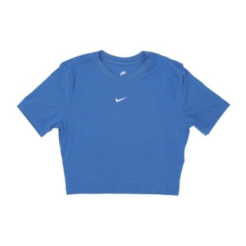 Nike Star Blue Essential Crop Tee Blue, Dam