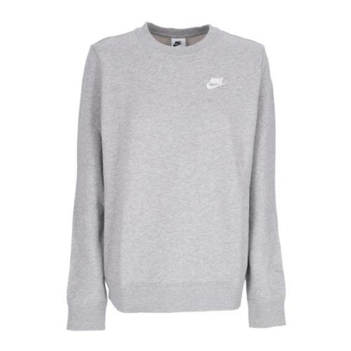 Nike Fleece Crewneck Sweatshirt Heather/White Gray, Dam