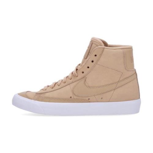 Nike Premium Hög Topp Läder Sneaker Beige, Dam