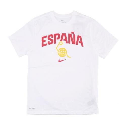 Nike Spanien Basket Tee 2024 Firande White, Herr