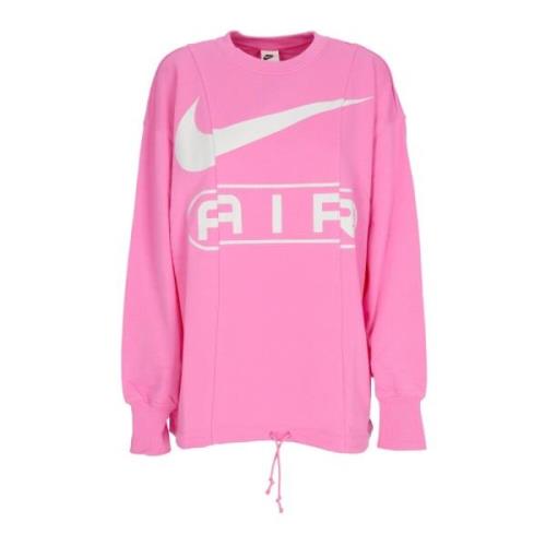 Nike Lättvikts Crewneck Sweatshirt Air Over-oversized Pink, Dam