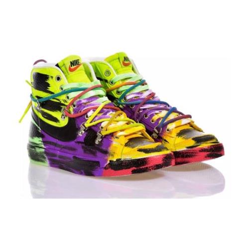 Nike Handgjorda Fluorescerande Sneakers Multifärgade Violett Multicolo...