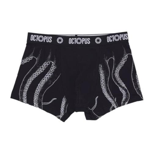 Octopus Outline Boxer Svart/Vit Black, Herr