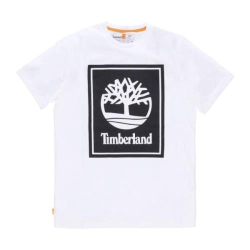 Timberland Logo Tee Vit/Svart T-shirt White, Herr