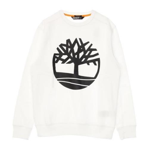 Timberland Core Logo Crewneck Sweatshirt Vit/Svart White, Herr