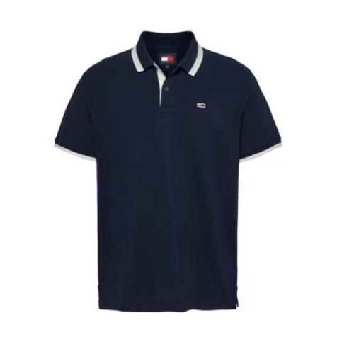 Tommy Hilfiger Mörkblå Polo Shirt med Logo Blue, Herr