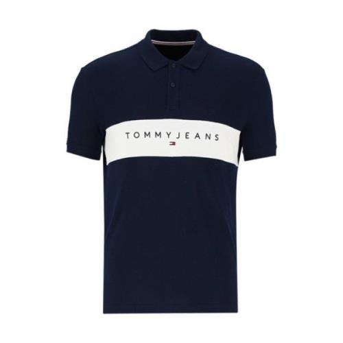 Tommy Hilfiger Mörkblå Bomullspolotröja Blue, Herr