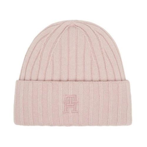 Tommy Hilfiger Rosa Iconic Beanie Pink, Dam