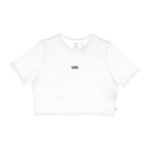 Vans Vit Crop Crew Sport T-shirt White, Dam