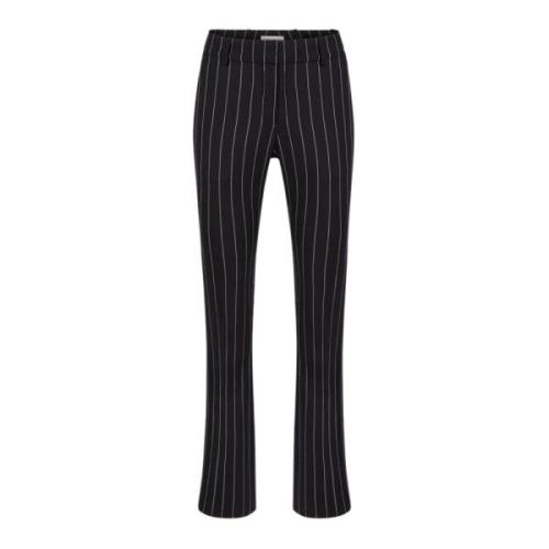 Nina Ricci Blå Pinstripe Ull Straight Byxor Multicolor, Dam