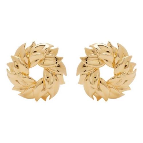 Nina Ricci Guld Petal Twist Örhängen Yellow, Dam