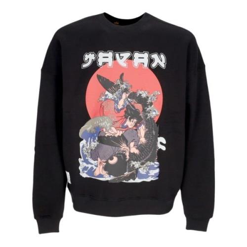 Alpha Industries Krigare Crewneck Sweatshirt Svart Black, Herr