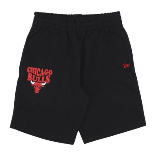 New Era Chicago Bulls Script Oversize Shorts Svart/Röd Black, Herr