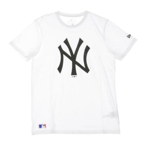 New Era MLB Team Logo Tee i Vit/Svart White, Herr