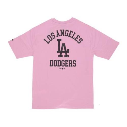 New Era Dodgers Wordmark Tee Pink/Black Pink, Herr