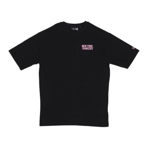 New Era Yankees Wordmark Oversize Tee Svart/Rosa Black, Herr