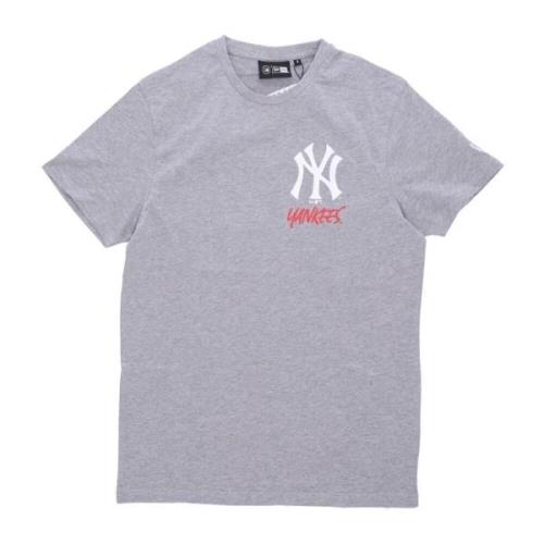 New Era Yankees Logo Grafisk T-shirt Gray, Herr