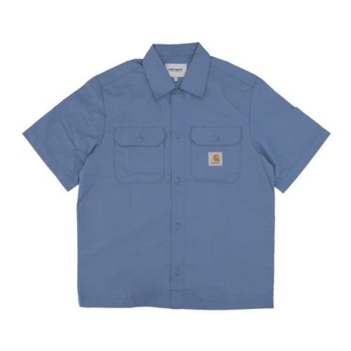 Carhartt Wip Lätt Herrskjorta med Knappstängning Blue, Herr