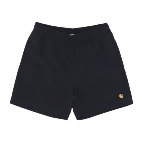 Carhartt Wip Navy/Gold Badshorts med Fickor Blue, Herr