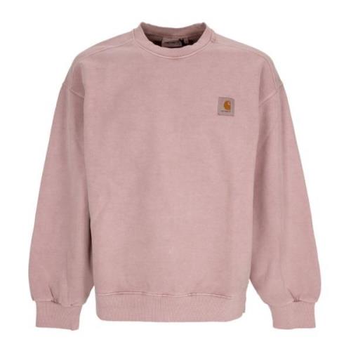 Carhartt Wip Glassy Pink Crewneck Sweatshirt Pink, Herr