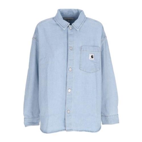 Carhartt Wip Denim Skjorta med Knappstängning Blue, Dam