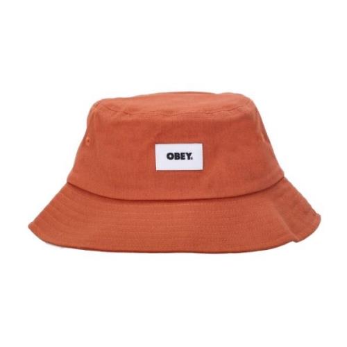 Obey Brun Socker Bucket Hat Fet Etikett Brown, Herr