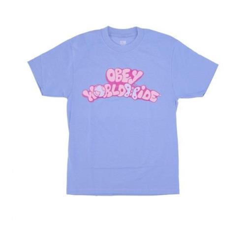 Obey Butterfly Classic Tee Digital Violet T-shirt Blue, Herr