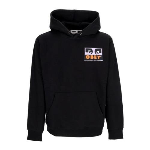 Obey Premium Svart Huva Fleece Herr Hoodie Black, Herr