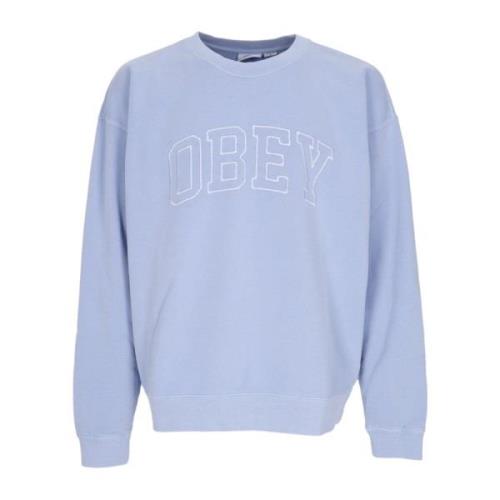 Obey Lätt Crewneck Sweatshirt Pigment Hydrangea Blue, Herr