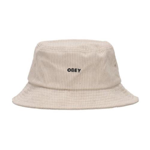 Obey Modig Cord Bucket Hat Oblekt Beige, Herr