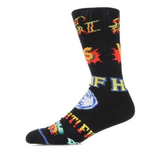 HUF Street Fighter II Grafiska Strumpor Multicolor, Herr