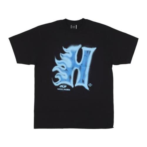 HUF Svart Heat Wave Tee Crew Neck Black, Herr